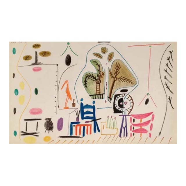 Picasso Sketchbook Carnet De La Californie Lithograph 2 Dated 8/11/1955 For Sale