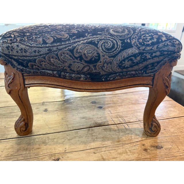 French Provincial Antique French Provincial Foot Stool For Sale - Image 3 of 8