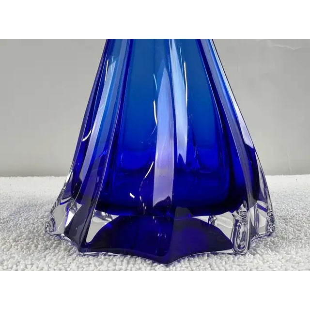 Rare Murano Glass Decanter in Cobalt Blue With Jewel-Tone StemGlasses Set, 7 PCS For Sale - Image 17 of 18
