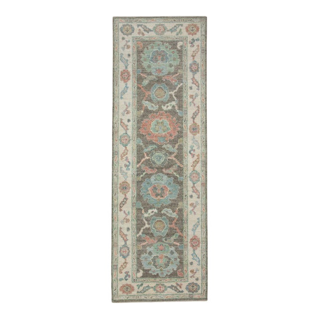 Turkish Oushak Runner Rug 2'9" x 8'2" #17501 For Sale