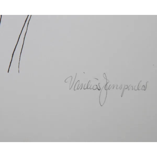 This lithograph, titled "Untitled - French Twins," was created by Vasilios Janopoulos in 1980. It is edition 500 and is...