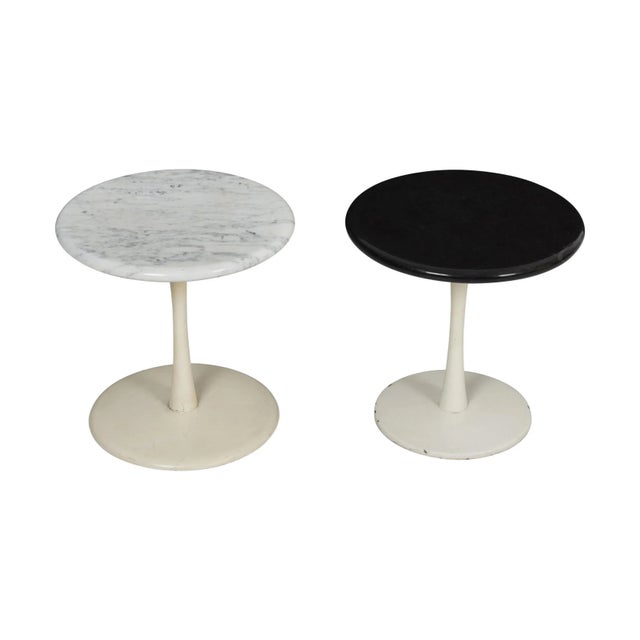 Metal Laverne Stem Tables - A Pair For Sale - Image 7 of 7