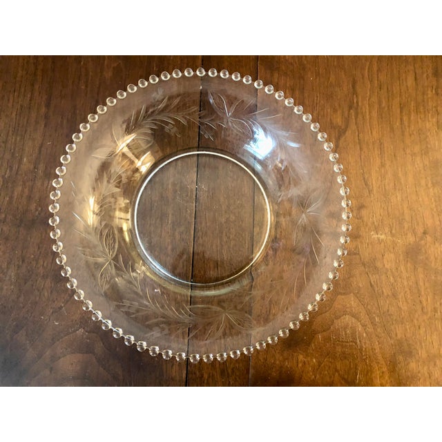 1940s Etched Glass Bowl With Decorative Balls For Sale - Image 9 of 9