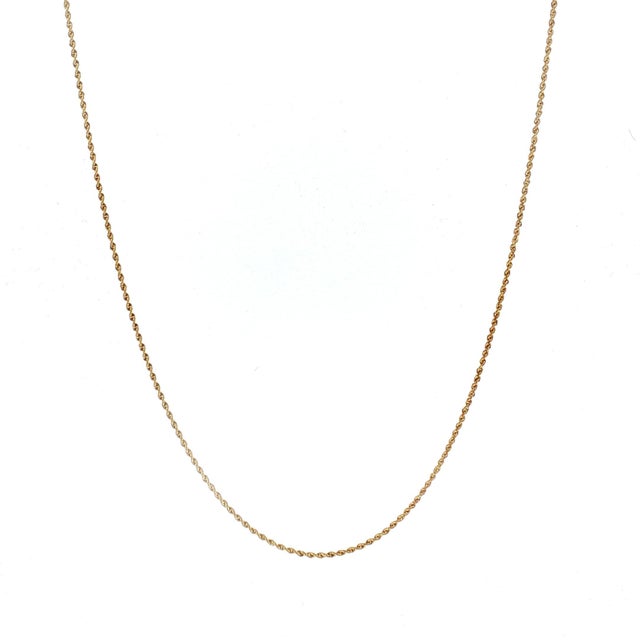 Modern Late 20th-Century 14 Karat Yellow Gold 20" Solid Rope Chain For Sale - Image 3 of 4