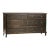 Black Distressed Six-Drawer Dresser For Sale