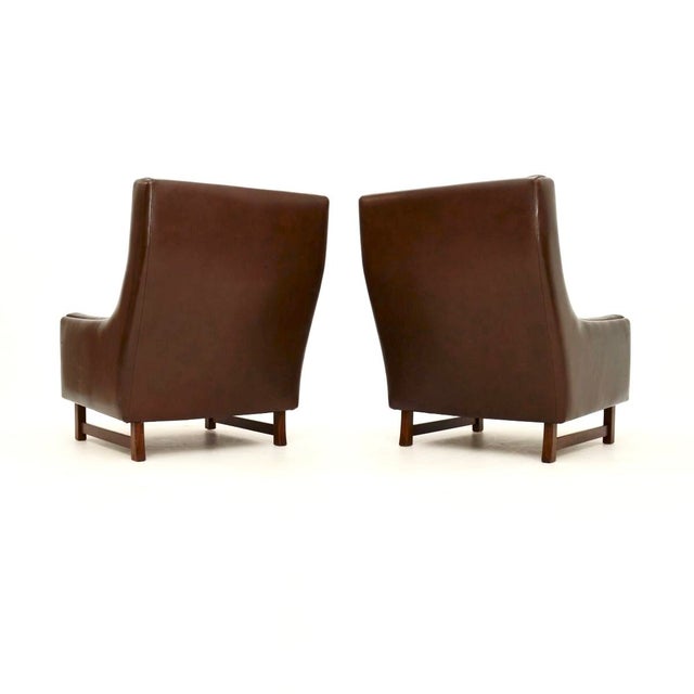 Vintage Leather Lounge Chairs by Torbjörn Afdal for Bruksbo, 1970s, Set of 2 For Sale - Image 6 of 11