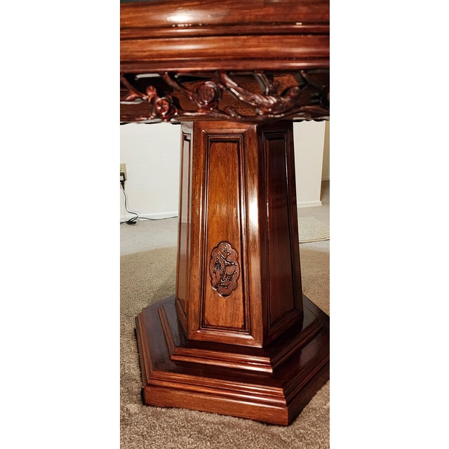 Asian Rosewood Dining Room Set For Sale - Image 4 of 8