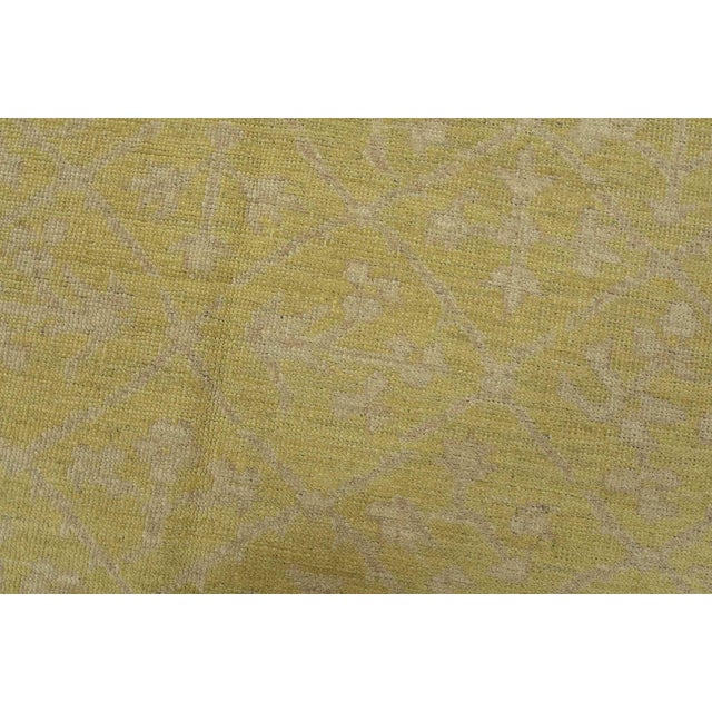 Ziegler Rug 5’3” X 8’2” Green Wool Modern Hand-Knotted Oriental Carpet For Sale - Image 4 of 13