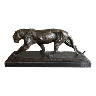 Panther after Bugatti Model, 1980s, Bronze For Sale