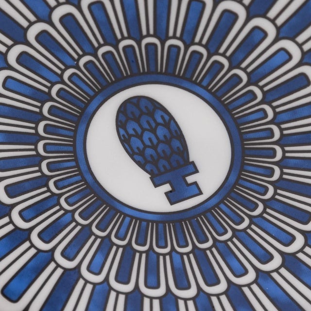 French Ceramic Bleus Dailleurs Dessert Plates by Hermes for Hermès, 2000s, Set of 2 For Sale - Image 11 of 15