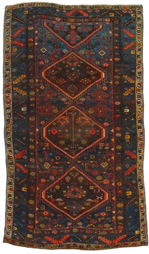 Late 19th Century Antique Persian Bidjar Hand-Knotted Rug - 4′3″ × 7′2″