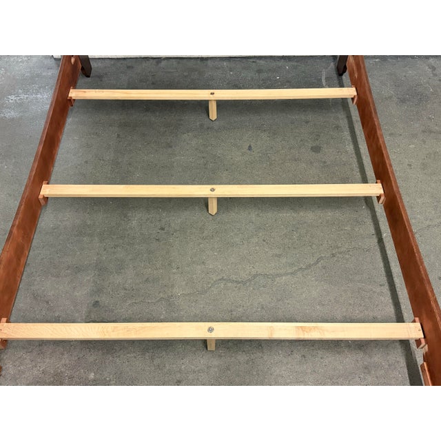 Queen Size Shermag Louis Philippe Sleigh Bed Frame For Sale - Image 11 of 12