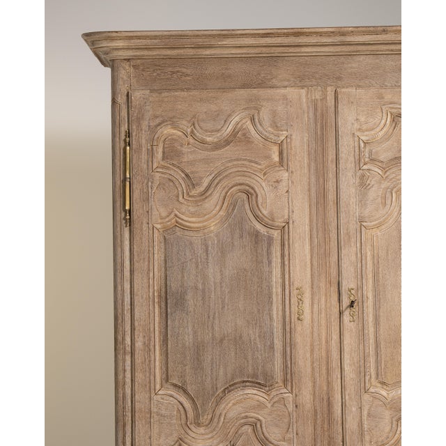 Brown Early 19th Century Louis XV Oak Wardrobe For Sale - Image 8 of 14