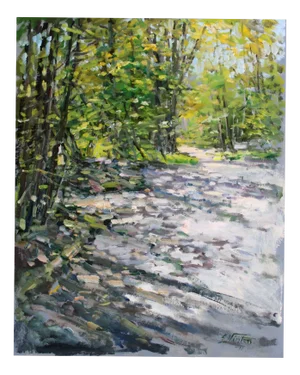 Edgars Vinters, Sunny Forest, 1971, Oil on Board