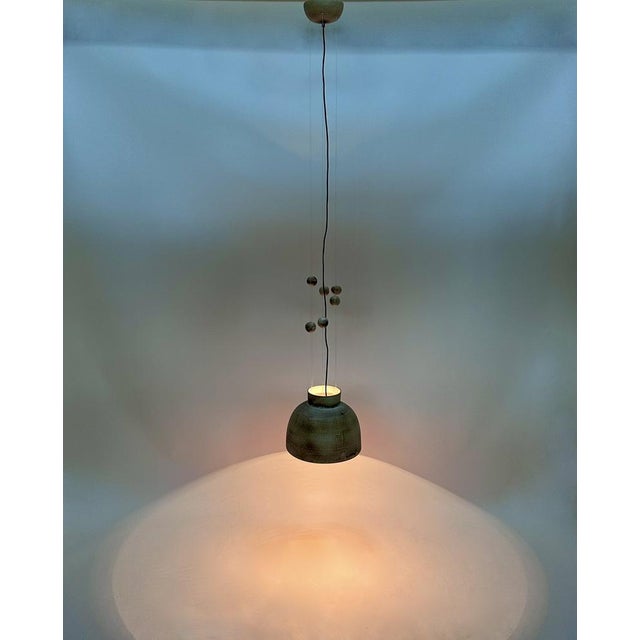 1960s Large Brutalist Studio Ceramic Art Hanging Lamp with Cascading Ceramic Spheres from Bücking-Börnsen, Germany, 1960s For Sale - Image 5 of 18