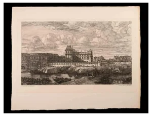 Charles Meryon, City Landscape, Original Etching, 1866