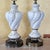 Ceramic Pair of Vintage Italian Capodimonte Table Lamps – White & Gold 30" Ornate Ceramic Lighting For Sale - Image 7 of 18