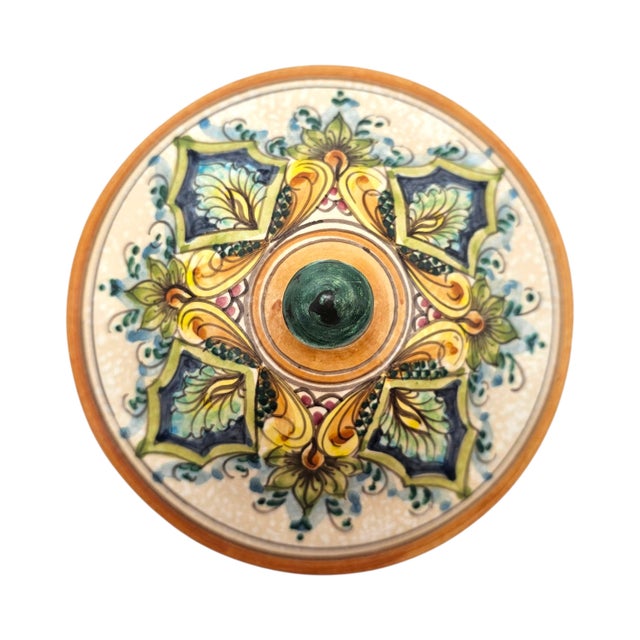 Late 20th Century Erice Ceramica Ericina Sicilian Hand Painted Majolica Lidded Tureen 10.5" For Sale - Image 15 of 18