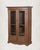 Mid-Century Modern Antique Wood Glass Cabinet | Vintage Indian Armoire | Carved Teak Wood Display Cabinet | Rustic Home Decor For Sale - Image 3 of 6