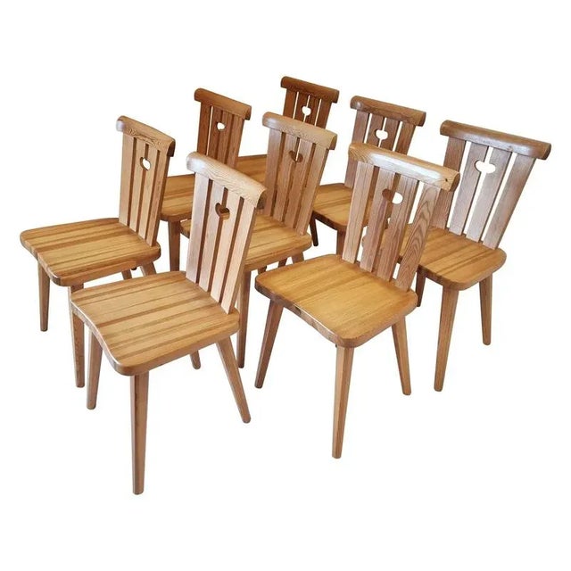 Scandinavian Modern Pine Chairs by Göran Malmvall for Karl Andersson & Söner, 1950s, Set of 8 For Sale - Image 9 of 9