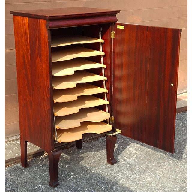 Victorian Refurbished Mahogany Sheet Music Cabinet, Ca 1900s For Sale - Image 11 of 16
