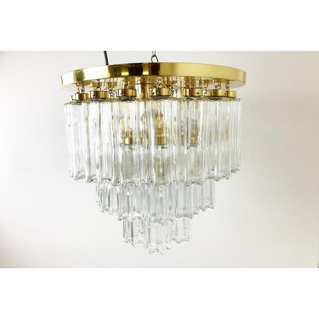 1970s Flush Mount Chandelier from Glashütte Limburg, 1970s For Sale - Image 5 of 11