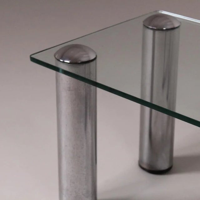 Vintage Glass and Steel Table For Sale - Image 11 of 12
