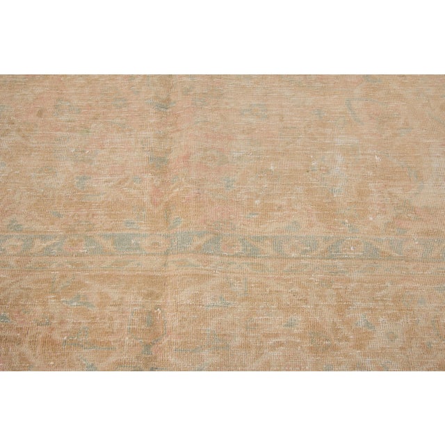 Peach Mid 20th Century Vintage Kerman Rug For Sale - Image 8 of 12
