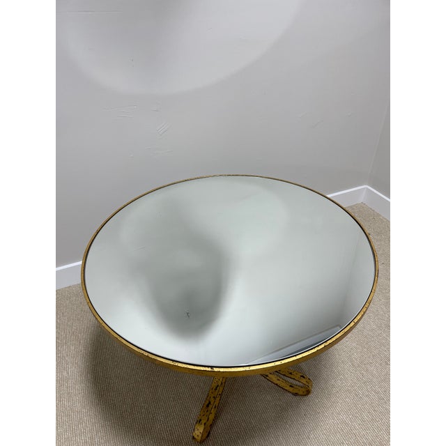 Mirror Top Gold Pedestal Table by Modern History Home Chairish