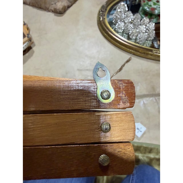 American Vintage Accordion Style Peg Wall Hanger For Sale - Image 3 of 6