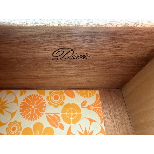 Dixie Mid-Century Modern Dixie Act II Campaign King Headboard With Matching Nightstands For Sale - Image 4 of 5
