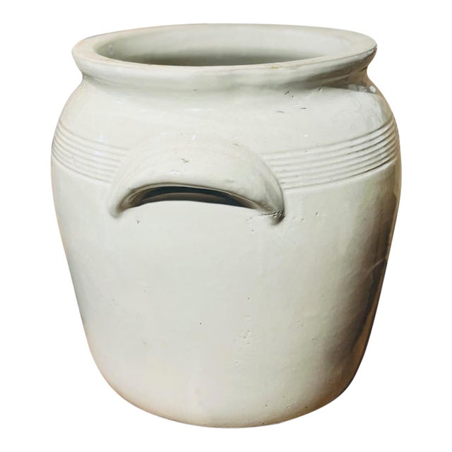 Giant 2 Gallon Early 20th Century French Stoneware Confit Pot For Sale - Image 5 of 5