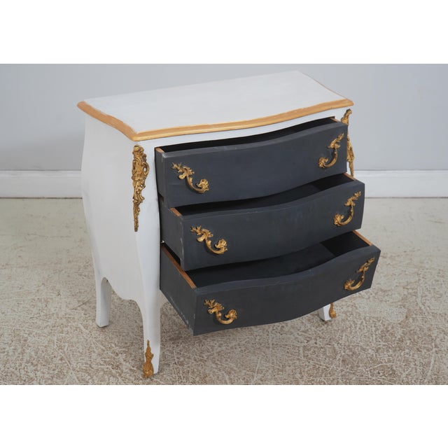 Pair of French Louis XV Style Painted Commode Chests For Sale - Image 4 of 18