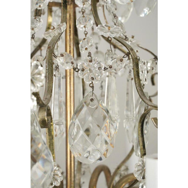 Mid 20th Century Rococo Revival Eight Arm Scalloped Crystal Chandelier For Sale In New York - Image 6 of 11