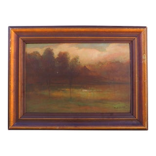 William Morris Hunt Painting " a Summer Place" Circa 1860 For Sale