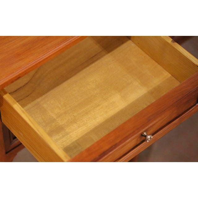 Wood Pair of Late 20th Century French Louis XVI Walnut Bedside Tables With Drawers For Sale - Image 7 of 15