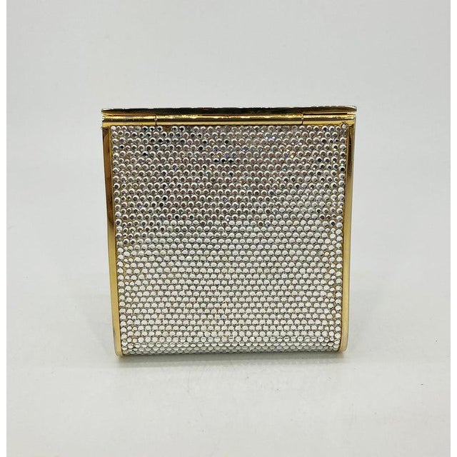 Contemporary Vintage Judith Leiber Top Flap Crystal Shoulder Bag Minaudiere For Sale - Image 3 of 9