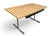 Vintage Mid-Century Modern Oak Writing Desk With Black Drawers & Chrome Base For Sale - Image 12 of 15