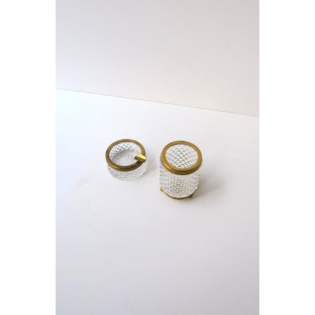 Glass French Cut Crystal Gilt Bronze Vanity Accessories or Smoking Set, Early 20th C For Sale - Image 7 of 11