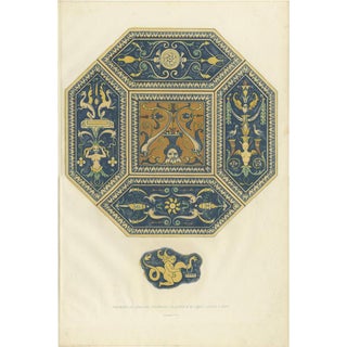 Delange, Fragments of Pavimento Tiles, 1869, Paper For Sale