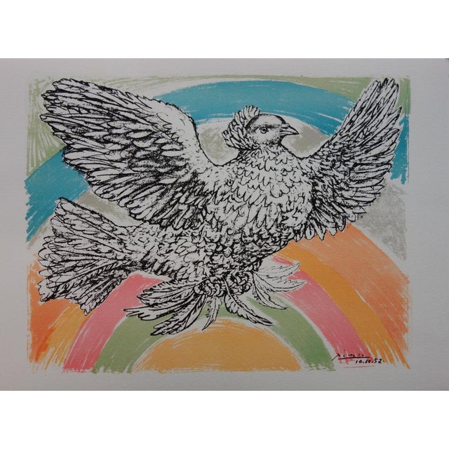 Pablo Picasso, Dove with a Rainbow, Signed Lithograph For Sale - Image 6 of 6
