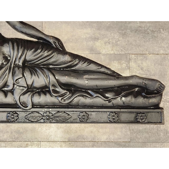 Art Deco Vintage Mid-Century Cast Iron Wall Sculpture - Venus Victorious "Victrix" For Sale - Image 3 of 8