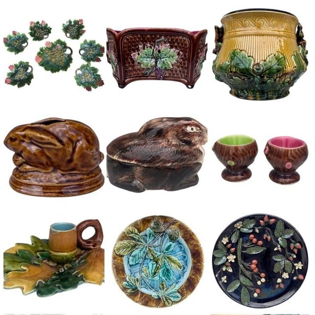 Oxblood Red Majolica Palissy Fish Heads Oyster Plate Thomas Sergent, Circa 1880 For Sale - Image 8 of 9