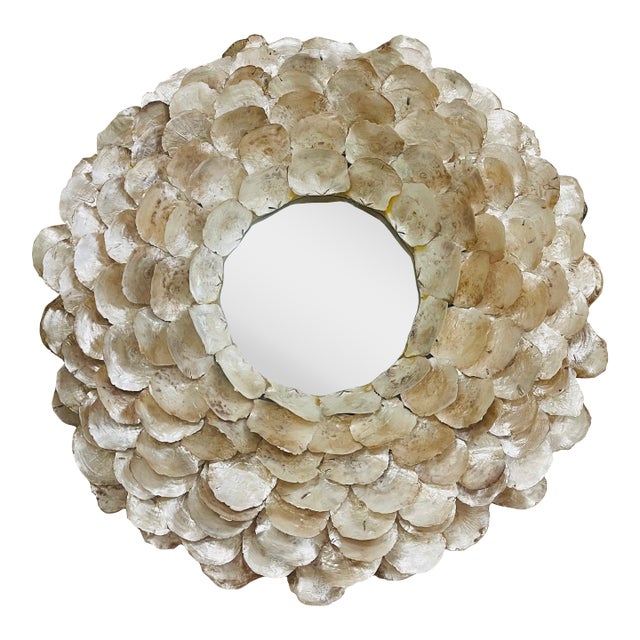 Made Goods Large Shell Mirror For Sale