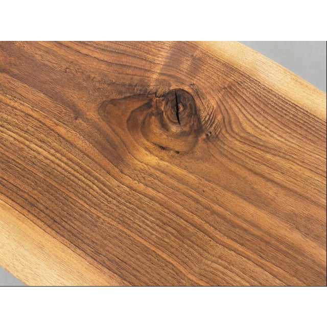 Extra Long Sculptural Live Edge Wood Bench or Long Coffee Table Hairpin Legs For Sale - Image 12 of 12