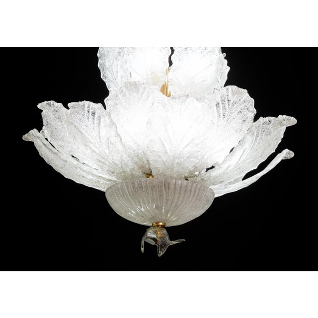 Large Midcentury Italian Murano Glass Chandelier, 1970s For Sale - Image 4 of 13