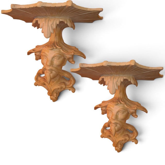 Early 20th Century Transform Your Walls Into a Gallery of Classical Artistry With This Striking Pair of Vintage Baroque-Style Architectural Wall Sconces. For Sale - Image 5 of 9