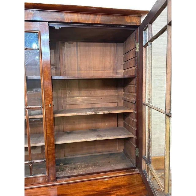 Mid 19th Century Superb Quailty Antique English Large Mahogany Secretaire Bookcase For Sale - Image 5 of 5