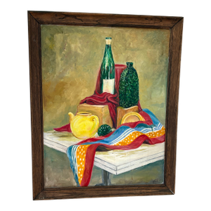 1960s Still Life by Art Student From Indiana University Signed: Kol