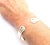 1980s Cartier Tri-Color Gold Diamond Double C Cuff Bangle Bracelet For Sale - Image 10 of 12